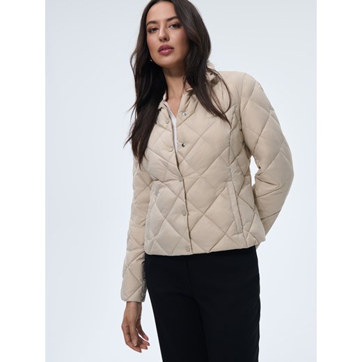 Mohito - Pikowana kurtka z naturalnym puchem - beżowy Mohito 44 Mohito