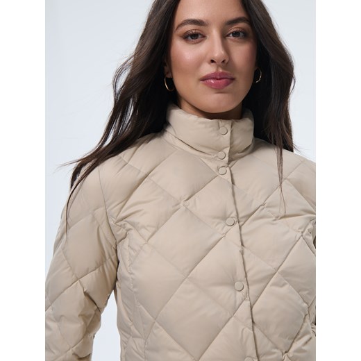 Mohito - Pikowana kurtka z naturalnym puchem - beżowy Mohito 38 Mohito