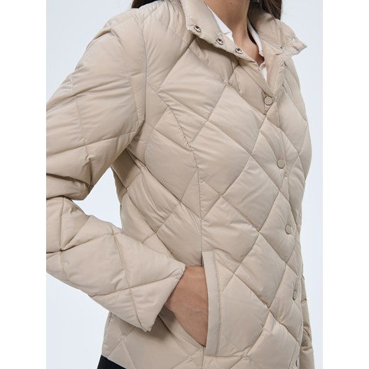 Mohito - Pikowana kurtka z naturalnym puchem - beżowy Mohito 42 Mohito