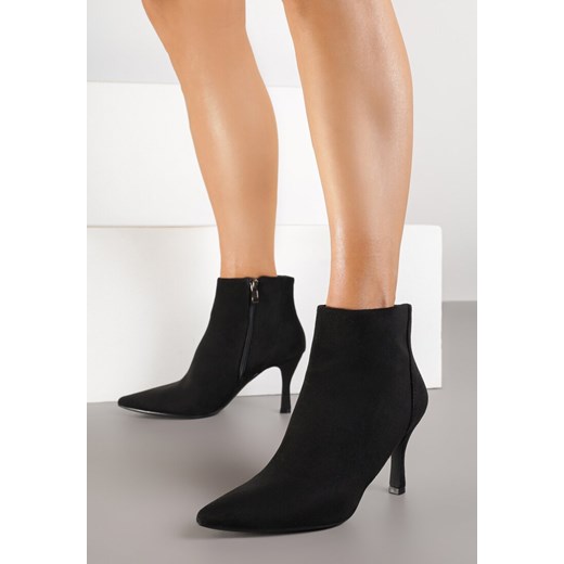 Czarne Botki na Szpilce w Klasycznym Stylu Latariela Renee 38 renee.pl