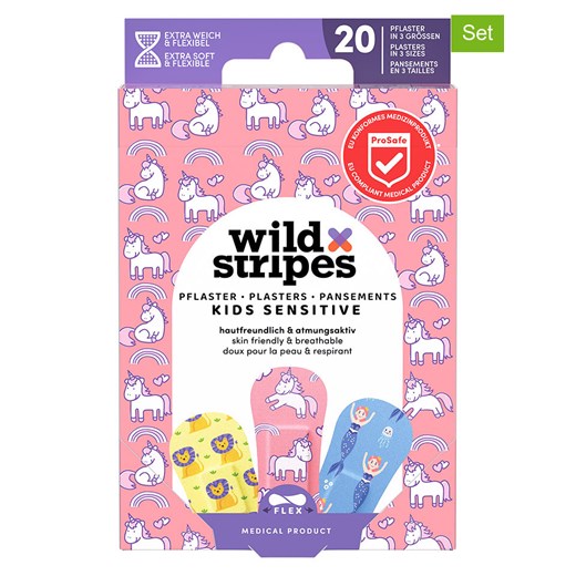 Wild Stripes Plastry (4 x 20 szt.) &quot;Kids Fantasy&quot; ze sklepu Limango Polska w kategorii Ciało - zdjęcie 185711572