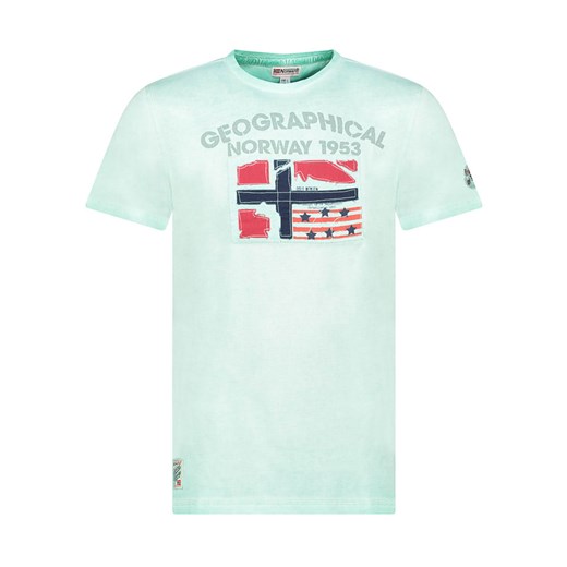 Geographical Norway Koszulka &quot;Jotz&quot; w kolorze turkusowym ze sklepu Limango Polska w kategorii T-shirty męskie - zdjęcie 185712413