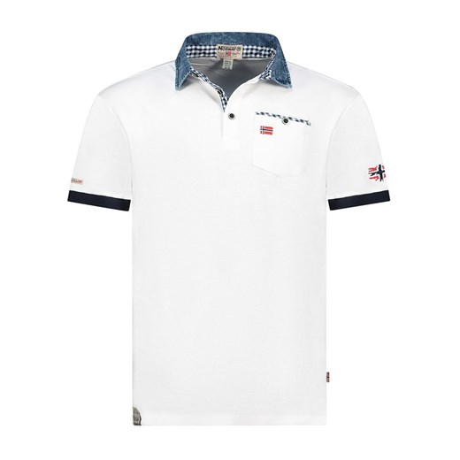 Geographical Norway Koszulka polo &quot;Kerwin&quot; w kolorze białym ze sklepu Limango Polska w kategorii T-shirty męskie - zdjęcie 185712444