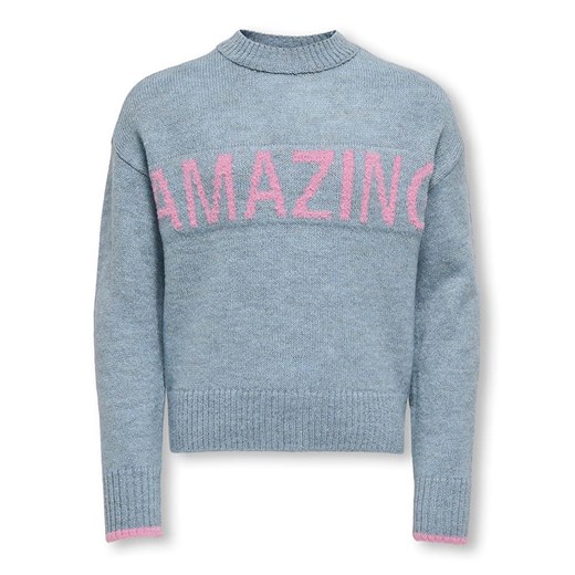 KIDS ONLY Sweter &quot;Amour&quot; w kolorze jasnoróżowo-błękitnym ze sklepu Limango Polska w kategorii Swetry dziewczęce - zdjęcie 185712602