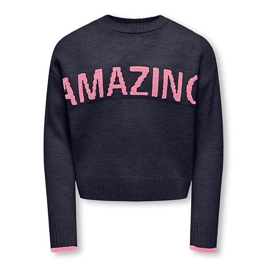 KIDS ONLY Sweter &quot;Amour&quot; w kolorze granatowo-jasnoróżowym ze sklepu Limango Polska w kategorii Swetry dziewczęce - zdjęcie 185712604