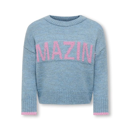 KIDS ONLY Sweter &quot;Amour&quot; w kolorze jasnoróżowo-błękitnym ze sklepu Limango Polska w kategorii Swetry dziewczęce - zdjęcie 185712610