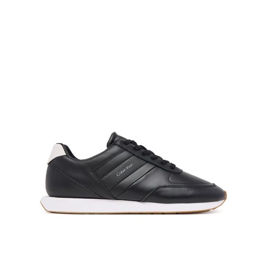 Sneakersy Calvin Klein Retro Runner Lth Tape YM0YM01381 Czarny ze sklepu eobuwie.pl w kategorii Buty sportowe męskie - zdjęcie 185712694