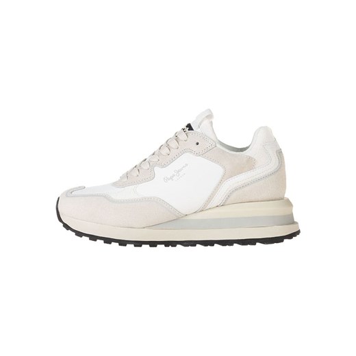 Pepe Jeans FOOTWEAR Skórzane sneakersy w kolorze beżowo-białym na koturnie ze sklepu Limango Polska w kategorii Buty sportowe damskie - zdjęcie 185713181