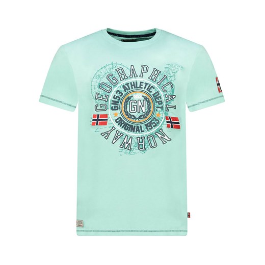 Geographical Norway Koszulka &quot;Jodept&quot; w kolorze turkusowym ze sklepu Limango Polska w kategorii T-shirty męskie - zdjęcie 185713570
