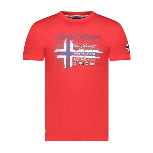Geographical Norway Koszulka &quot;Jrusty&quot; w kolorze czerwonym ze sklepu Limango Polska w kategorii T-shirty męskie - zdjęcie 185713582