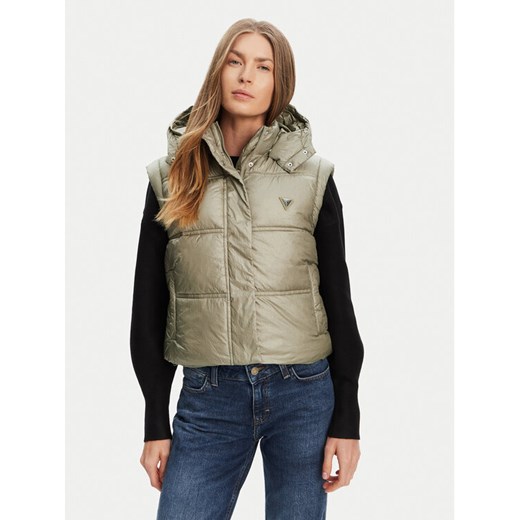 Guess Bezrękawnik W5YL11 WHDO2 Zielony Regular Fit ze sklepu MODIVO w kategorii Kamizelki damskie - zdjęcie 185713693