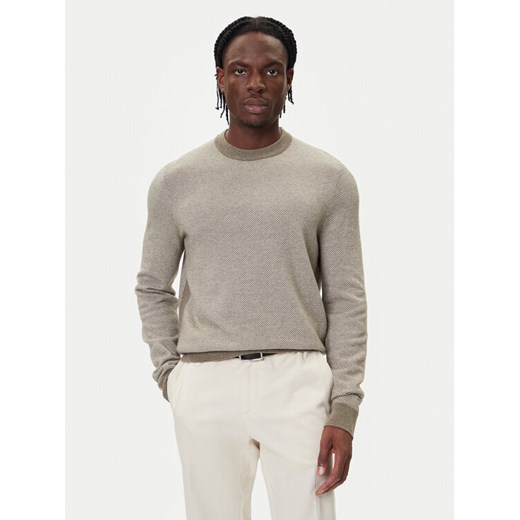 BOSS Sweter H-Hestro 50549986 Brązowy Regular Fit ze sklepu MODIVO w kategorii Swetry męskie - zdjęcie 185713701