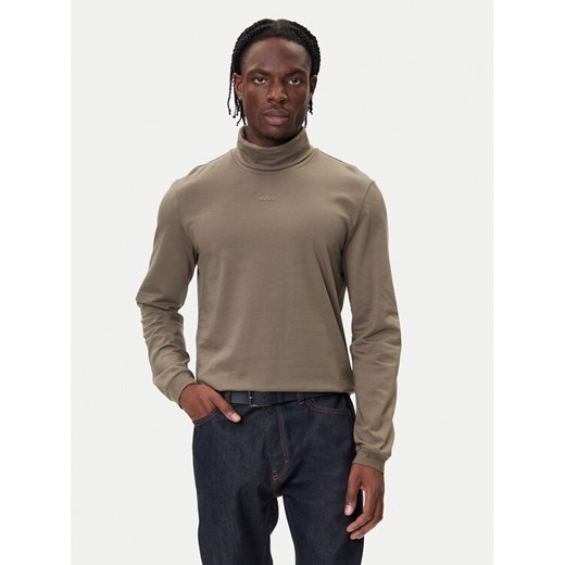 HUGO Golf Daporollo 50547372 Beżowy Regular Fit ze sklepu MODIVO w kategorii Swetry męskie - zdjęcie 185713810