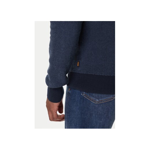 BOSS Sweter Klapok 50548673 Niebieski Regular Fit S MODIVO