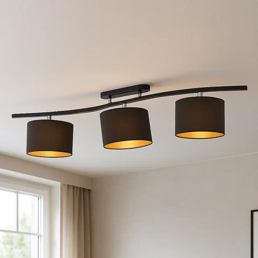 Regulowana 3 punktowa lampa sufitowa na listwie CARTAGENA GOLD ze sklepu Lysne w kategorii Lampy sufitowe - zdjęcie 185715704