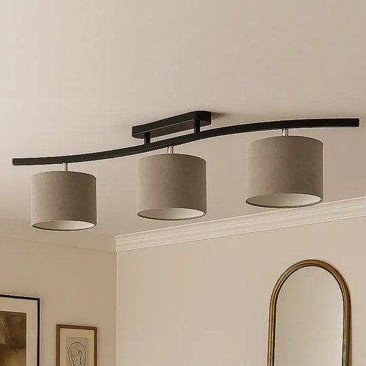 Regulowana lampa sufitowa w stylu skandynawskim CARTAGENA VELUR z 3 źródłami światła ze sklepu Lysne w kategorii Lampy sufitowe - zdjęcie 185715710