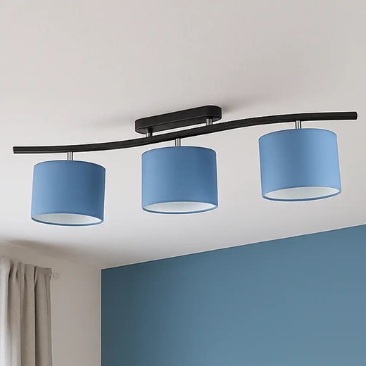 Niebieska lampa sufitowa dla dzieci CARTAGENA 3-punktowa regulowana ze sklepu Lysne w kategorii Lampy dziecięce - zdjęcie 185715732