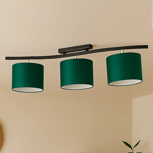 Zielona lampa sufitowa w stylu urban jungle CARTAGENA 3-punktowa regulowana ze sklepu Lysne w kategorii Lampy sufitowe - zdjęcie 185715743