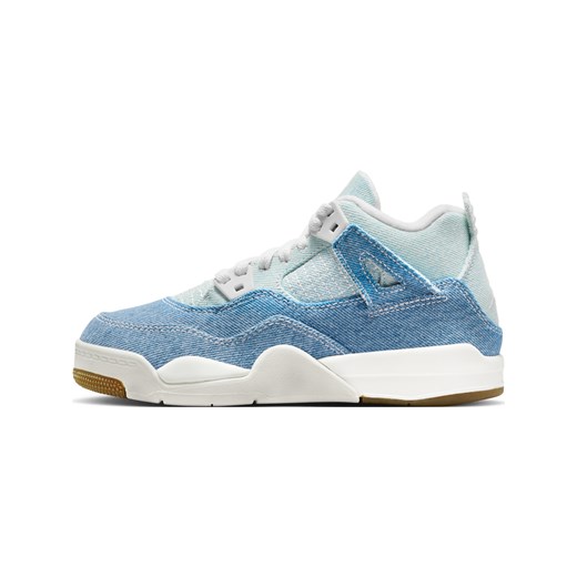 Buty dla małych dzieci Jordan 4 Retro „Worn Blue” - Biel ze sklepu Nike poland w kategorii Buty sportowe dziecięce - zdjęcie 185716000