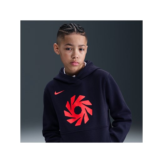 Bluza piłkarska z kapturem dla dużych dzieci Erling Haaland Club Fleece - Niebieski ze sklepu Nike poland w kategorii Bluzy chłopięce - zdjęcie 185716001