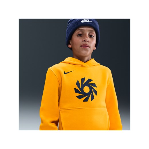 Bluza piłkarska z kapturem dla dużych dzieci Erling Haaland Club Fleece - Żółty ze sklepu Nike poland w kategorii Bluzy chłopięce - zdjęcie 185716032