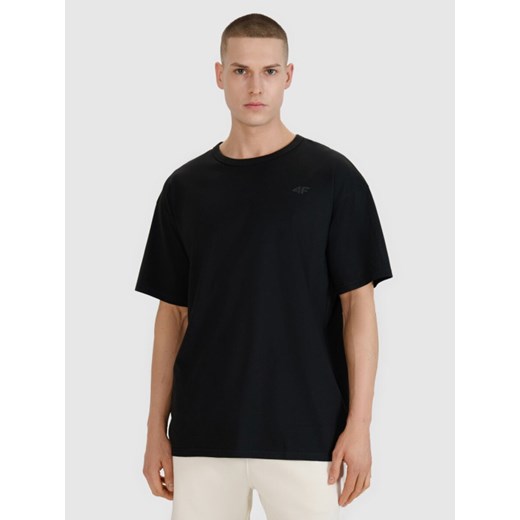 Męski t-shirt oversize 4F 4FRSS25TTSHM2686 - czarny ze sklepu Sportstylestory.com w kategorii T-shirty męskie - zdjęcie 185716164