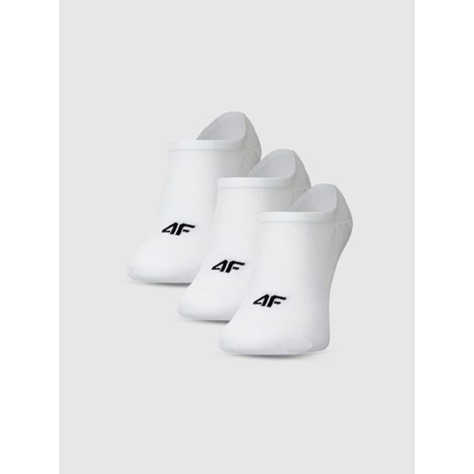 Męskie skarpetki stopki 4F (3-pack) 4FWMM00USOCM477 - białe ze sklepu Sportstylestory.com w kategorii Skarpetki męskie - zdjęcie 185716492