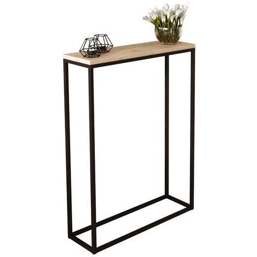Industrialna konsola czarny+ dąb artisan C4-S62 Elior Edinos.pl