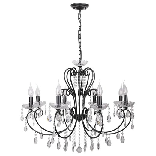 Czarna lampa wisząca glamour - 4X K163 K6-W44 ze sklepu Edinos.pl w kategorii Lampy wiszące - zdjęcie 185717584