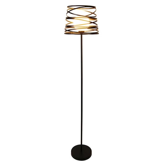 Czarna lampa podłogowa w stylu industrialnym - T001 - Masha ze sklepu Edinos.pl w kategorii Lampy podłogowe - zdjęcie 185718172