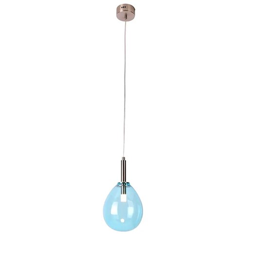 Szklana niebieska lampa wisząca - L9-F06 ze sklepu Edinos.pl w kategorii Lampy wiszące - zdjęcie 185718191