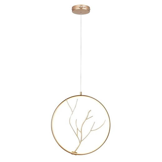 Złota lampa wisząca w stylu glamour - T011 - Eden ze sklepu Edinos.pl w kategorii Lampy wiszące - zdjęcie 185718210