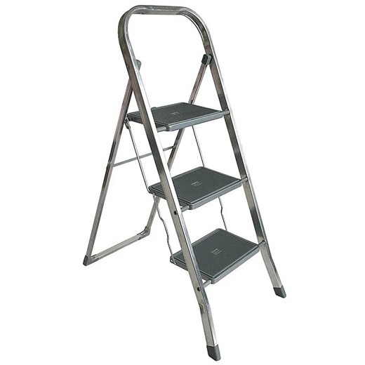 Trzystopniowa Drabina Aluminiowa H3-D56 ze sklepu Edinos.pl w kategorii Dom - zdjęcie 185718253