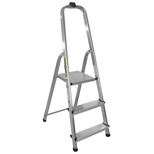 Aluminiowa składana drabina z hakiem - Apino - id: 28766 - marki Elior - 185718292 Aluminiowa składana drabina z hakiem - Apino ze sklepu Edinos.pl w kategorii Dom - zdjęcie 185718292