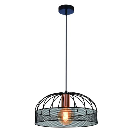 Czarna lampa wisząca w stylu industrialnym - F5-P06 ze sklepu Edinos.pl w kategorii Lampy wiszące - zdjęcie 185718330