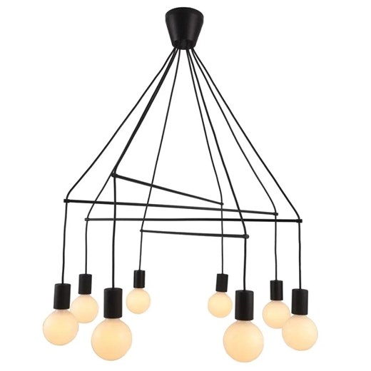 Czarna duża lampa loftowa - K166-Palmer ze sklepu Edinos.pl w kategorii Lampy wiszące - zdjęcie 185718424