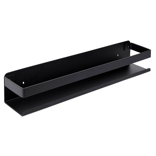 Aluminiowa czarna półka łazienkowa 30 cm - Derix ze sklepu Edinos.pl w kategorii Szafki i regały łazienkowe - zdjęcie 185718974