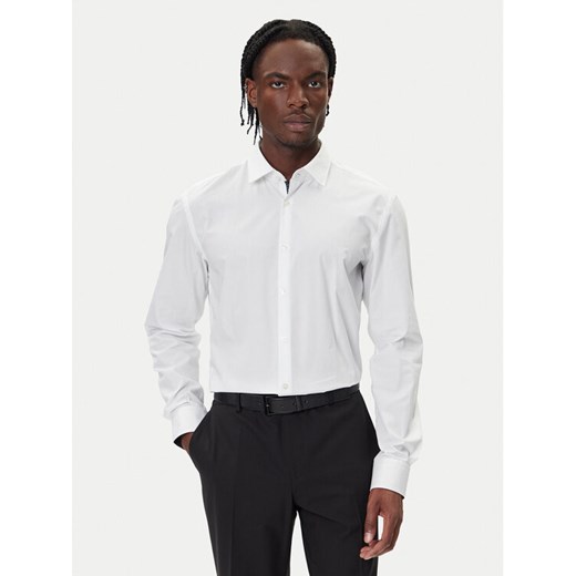 HUGO Koszula Koey 50549766 Biały Slim Fit ze sklepu MODIVO w kategorii Koszule męskie - zdjęcie 185719870