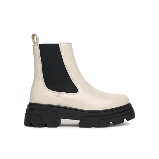 Tommy Hilfiger Sztyblety Shiny FW0FW09042 Beżowy ze sklepu MODIVO w kategorii Botki - zdjęcie 185719951
