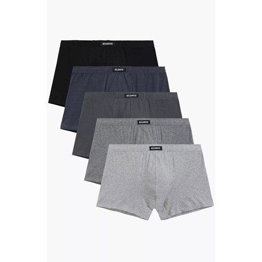 Atlantic 5-pack bokserki męskie 5BMH-007-CZA/SZM/SZMC/SZMJ/GRF, Kolor czarno-szary, Rozmiar L, ATLANTIC ze sklepu Primodo w kategorii Majtki męskie - zdjęcie 185721050