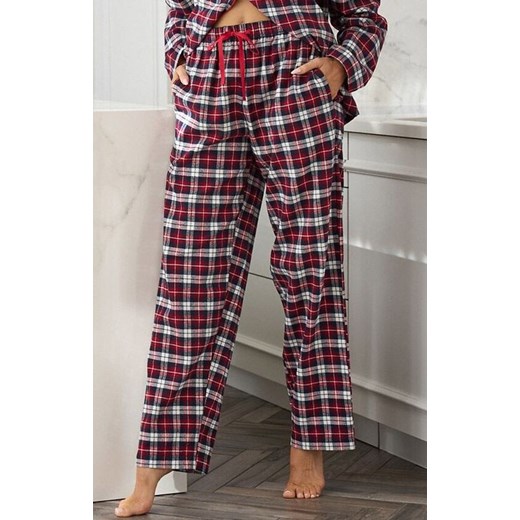 Spodnie piżamowe w kratkę 2477 Roxy, Kolor czerwony-kratka, Rozmiar XL, L&amp;L ze sklepu Primodo w kategorii Piżamy damskie - zdjęcie 185721124