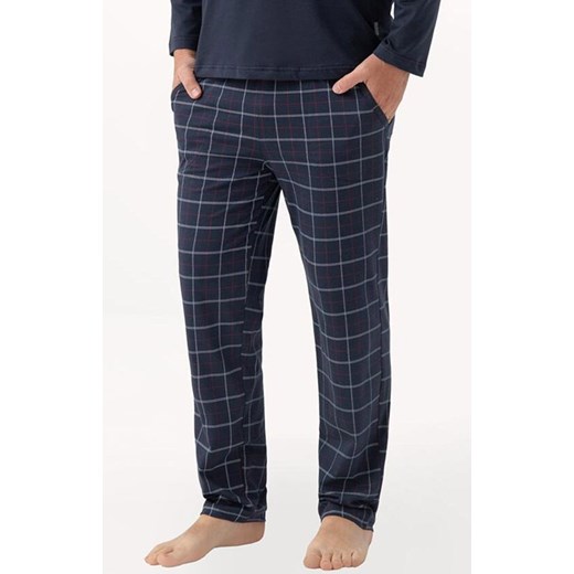 Bawełniana piżama męska długa granatowa 810, Kolor granatowy-wzór, Rozmiar M, Luna ze sklepu Primodo w kategorii Piżamy męskie - zdjęcie 185721130