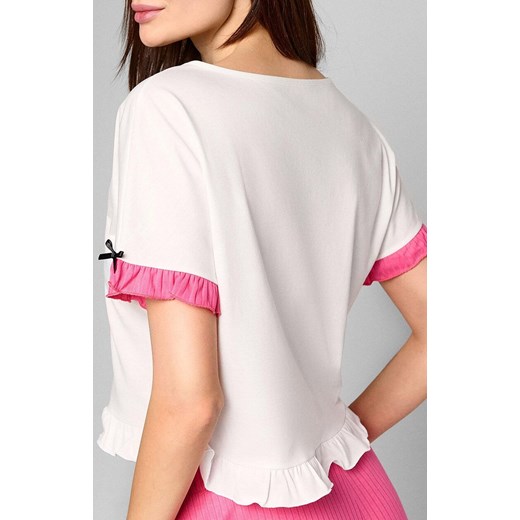 Marilyn koszulka piżamowa damska z krótkim rękawkiem Dreams, Kolor biało-różowy, Rozmiar 38, Marilyn ze sklepu Primodo w kategorii Piżamy damskie - zdjęcie 185721143