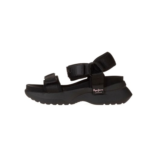 Pepe Jeans FOOTWEAR Sandały w kolorze czarnym ze sklepu Limango Polska w kategorii Sandały damskie - zdjęcie 185721282