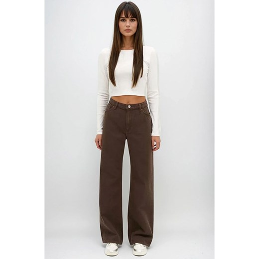 Monki Dżinsy - Comfort fit - w kolorze brązowym Monki W26 Limango Polska okazyjna cena