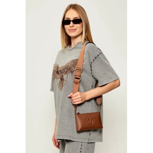 Pinko Skórzana kopertówka FLAT HORIZONTAL MINI Pinko OS Gomez Fashion Store