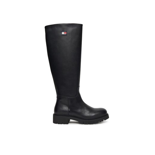 Kozaki Tommy Jeans Tjw Stretchy Long Shaft Boot EN0EN02828 Czarny ze sklepu eobuwie.pl w kategorii Kozaki damskie - zdjęcie 185723022