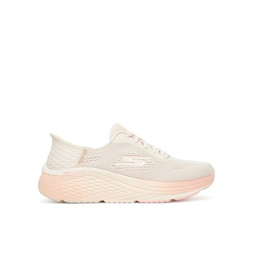Buty do biegania Skechers Max Cushioning Elite 2.0 129626/NTPK Beżowy ze sklepu eobuwie.pl w kategorii Buty sportowe damskie - zdjęcie 185723102