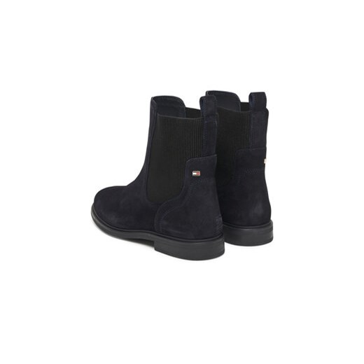 Sztyblety Tommy Hilfiger Flag Boot FW0FW08780 Granatowy Tommy Hilfiger 40 eobuwie.pl
