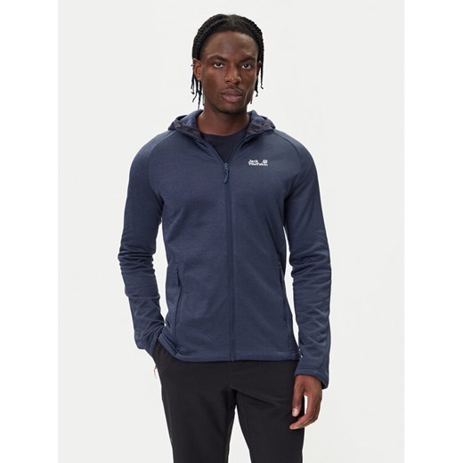Jack Wolfskin Polar Peak District A65272 Granatowy Regular Fit ze sklepu MODIVO w kategorii Bluzy męskie - zdjęcie 185724104